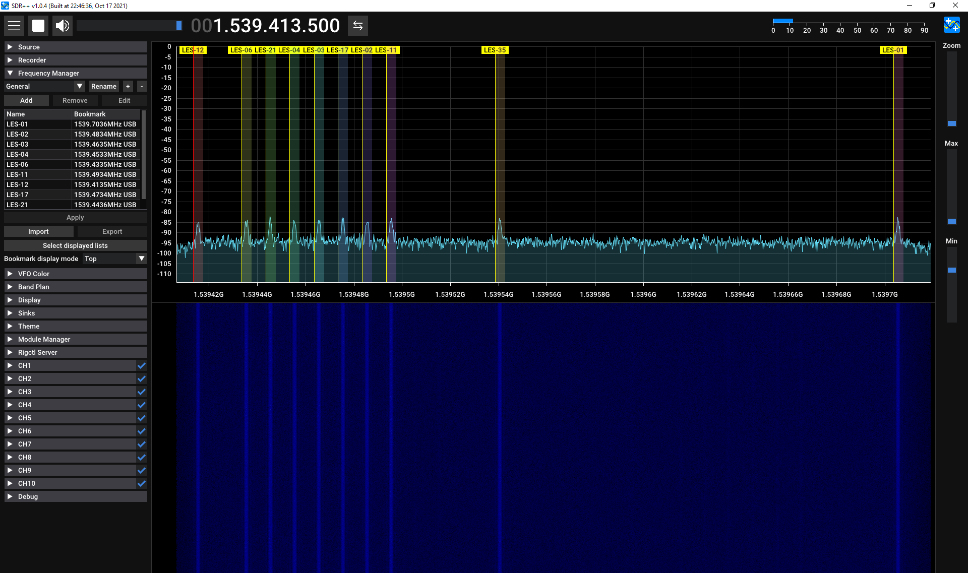 SDR++ Multi-VFO Configuration