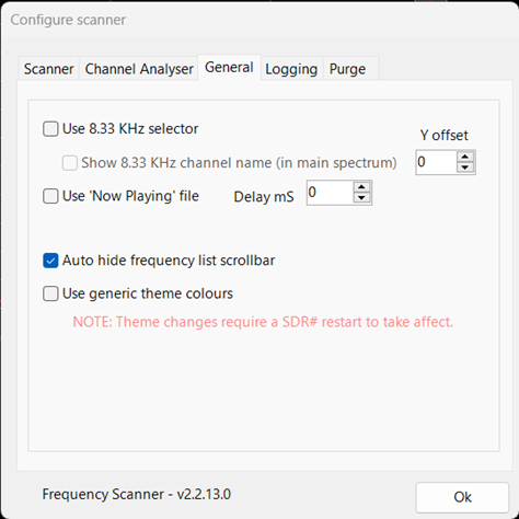 General Tab Configuration