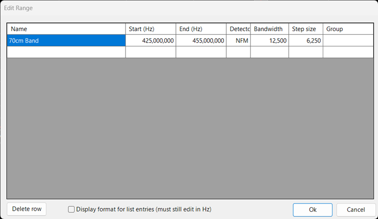 Setting Up Scan Ranges